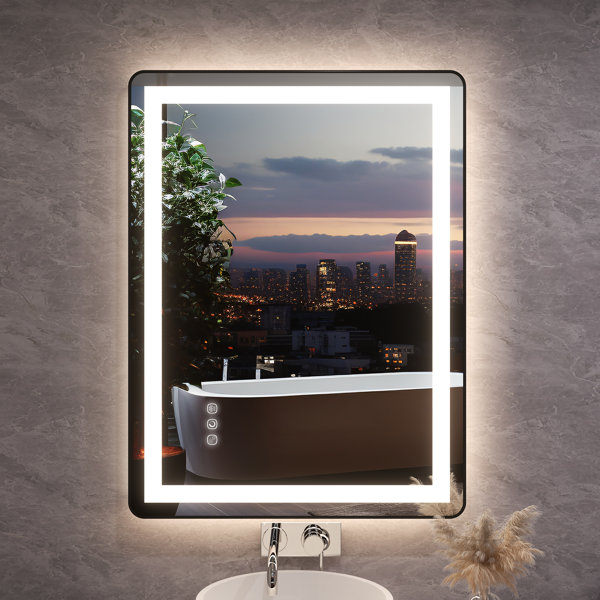 Wrought Studio Multisize Rectangular Front & Back Led Lighted Antifog